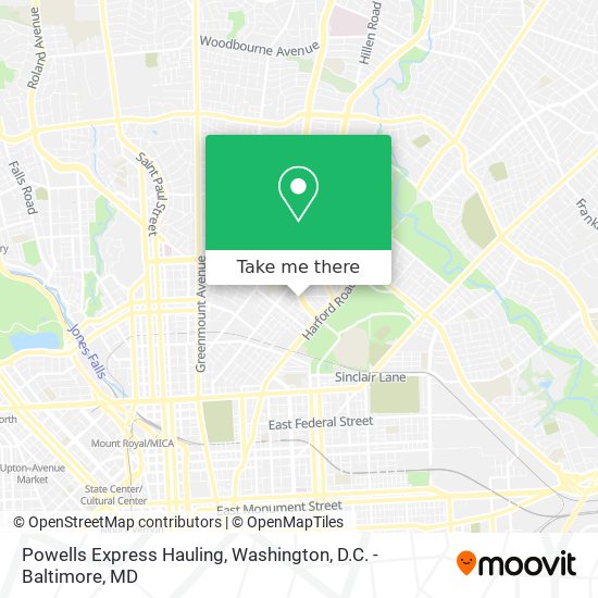 Powells Express Hauling map