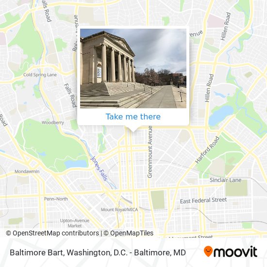 Mapa de Baltimore Bart