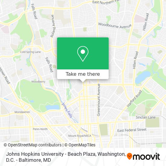 Johns Hopkins University - Beach Plaza map