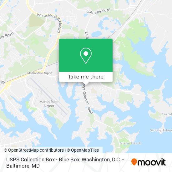 USPS Collection Box - Blue Box map