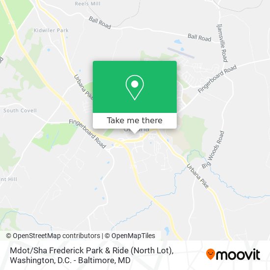 Mapa de Mdot / Sha Frederick Park & Ride (North Lot)