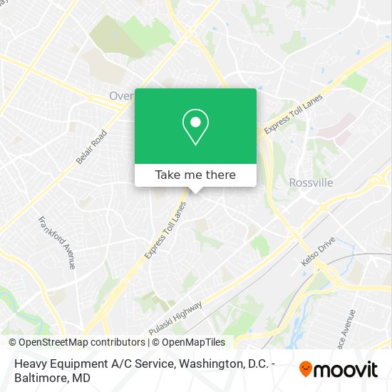 Heavy Equipment A/C Service map