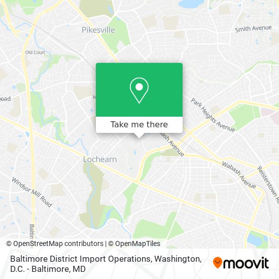 Baltimore District Import Operations map