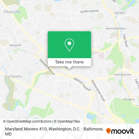 Maryland Movers 410 map