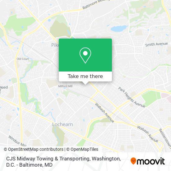 CJS Midway Towing & Transporting map