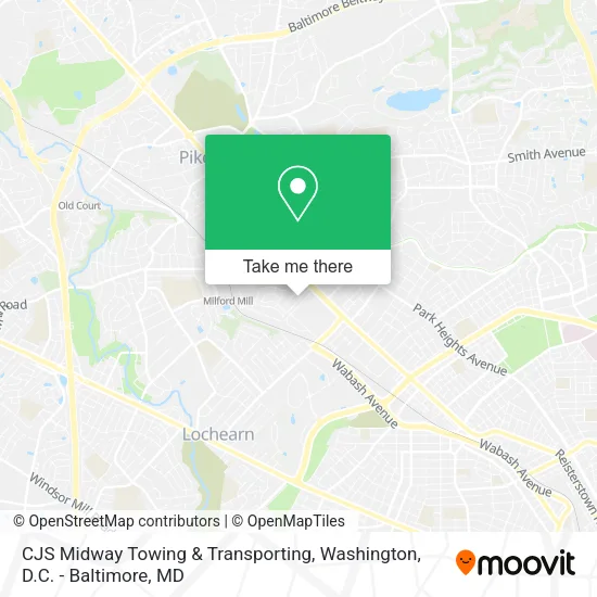 CJS Midway Towing & Transporting map