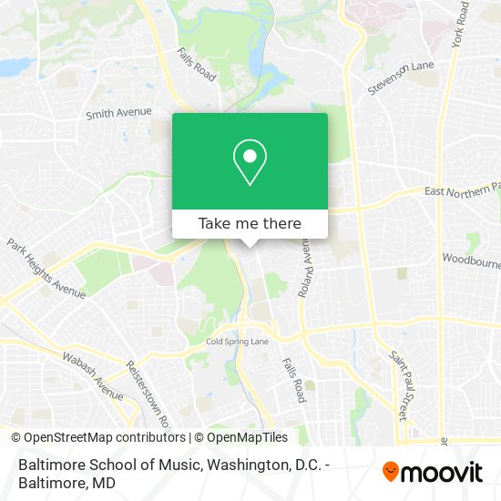 Baltimore School of Music map