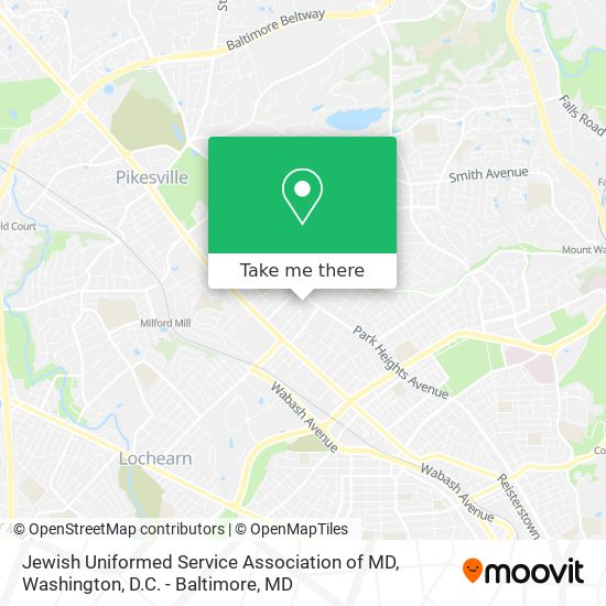 Jewish Uniformed Service Association of MD map