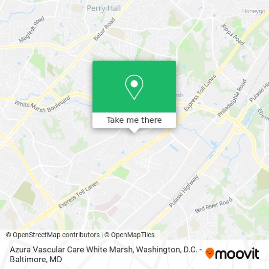 Mapa de Azura Vascular Care White Marsh