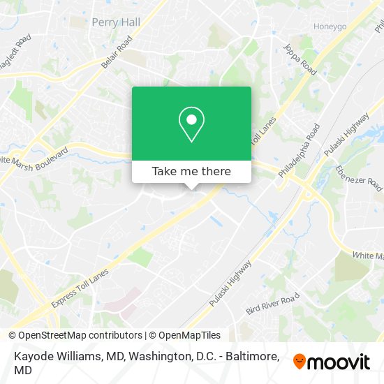Mapa de Kayode Williams, MD