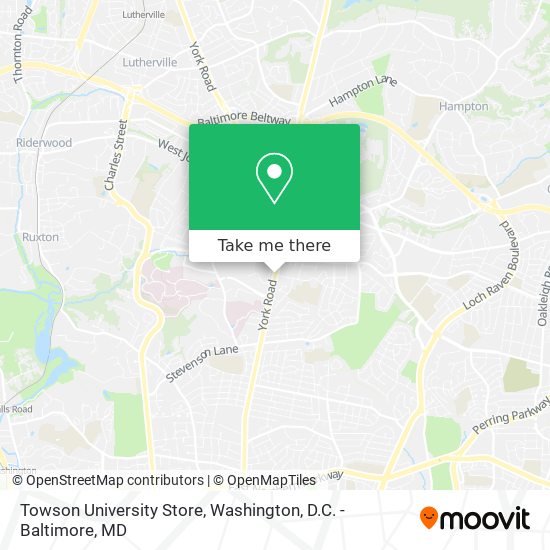 Towson University Store map