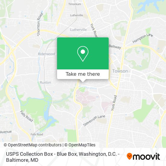 Mapa de USPS Collection Box - Blue Box