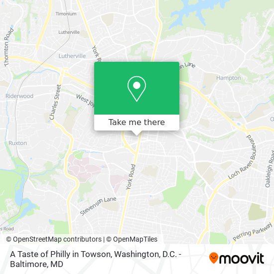 A Taste of Philly in Towson map