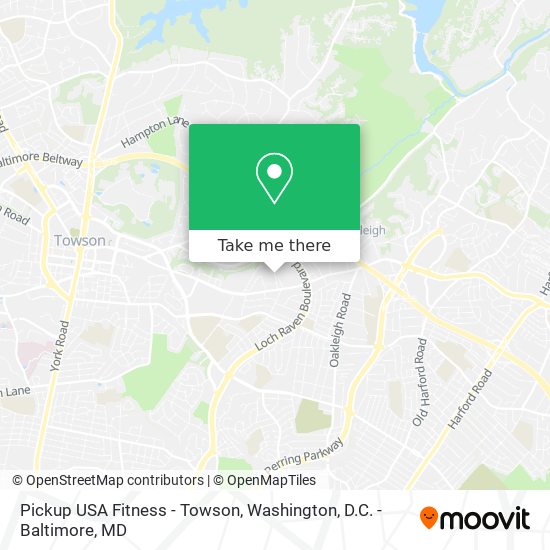 Mapa de Pickup USA Fitness - Towson