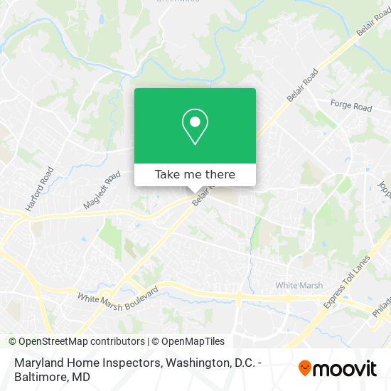 Mapa de Maryland Home Inspectors