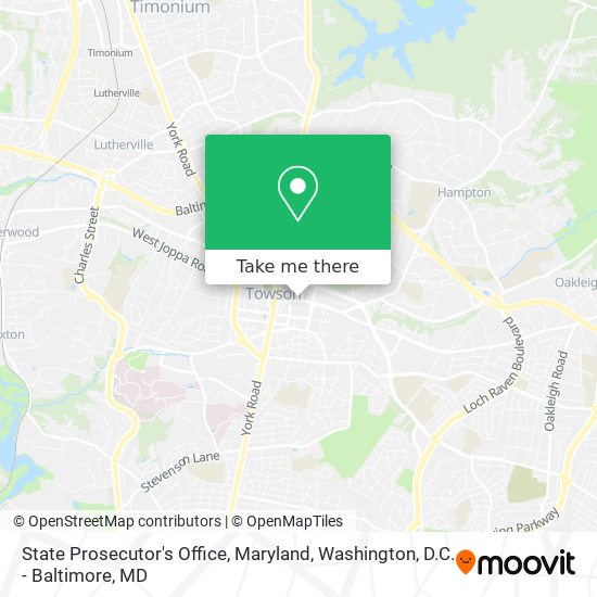 State Prosecutor's Office, Maryland map