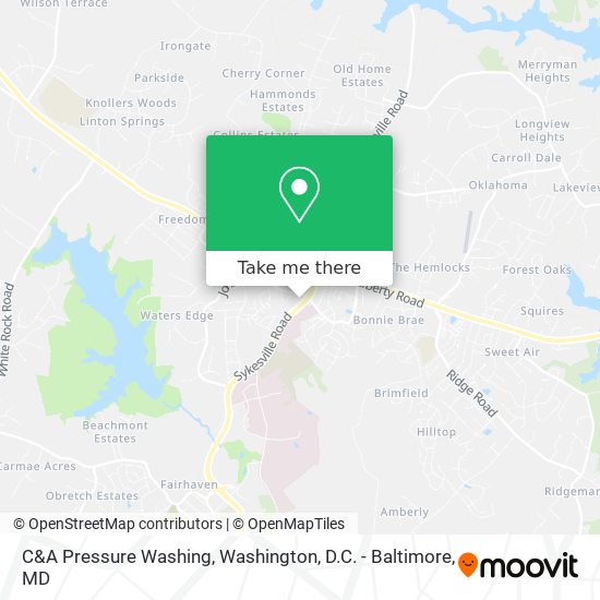 C&A Pressure Washing map