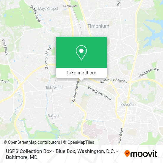 USPS Collection Box - Blue Box map