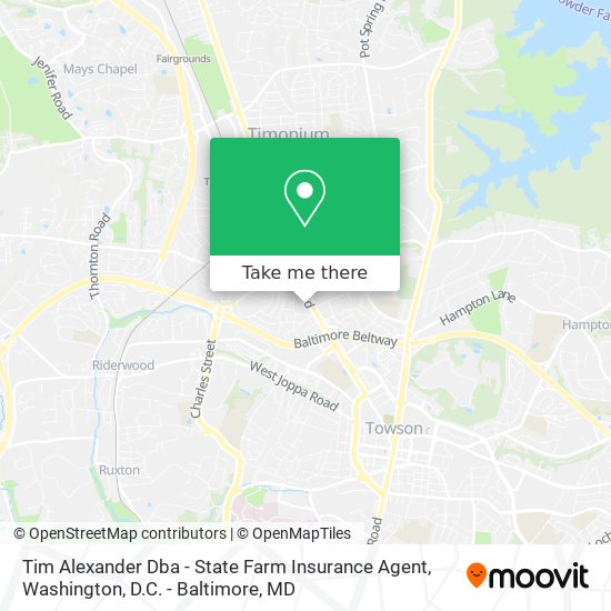 Tim Alexander Dba - State Farm Insurance Agent map