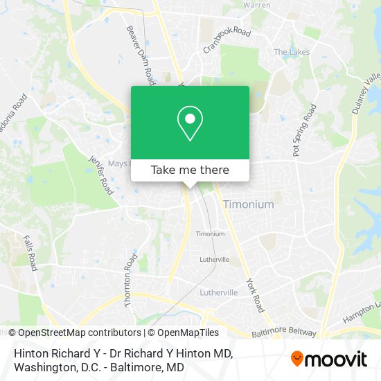 Hinton Richard Y - Dr Richard Y Hinton MD map