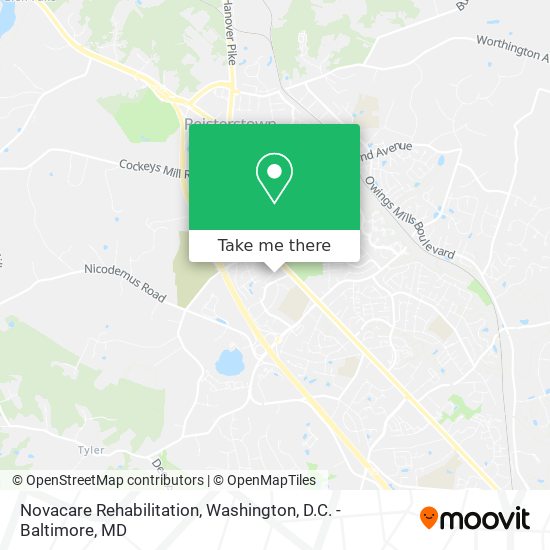 Novacare Rehabilitation map