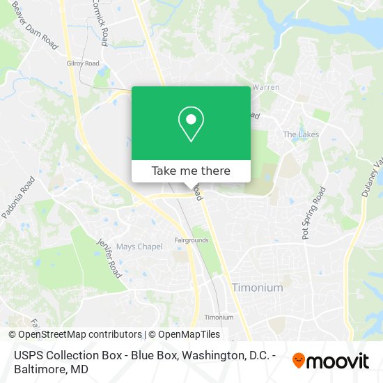 USPS Collection Box - Blue Box map