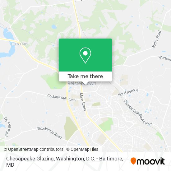 Mapa de Chesapeake Glazing