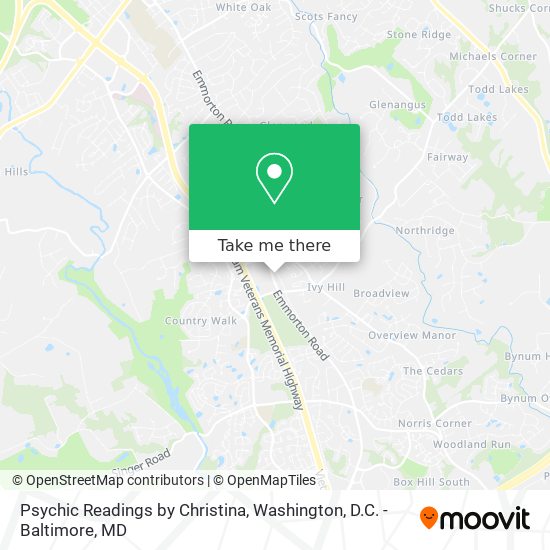 Psychic Readings by Christina map