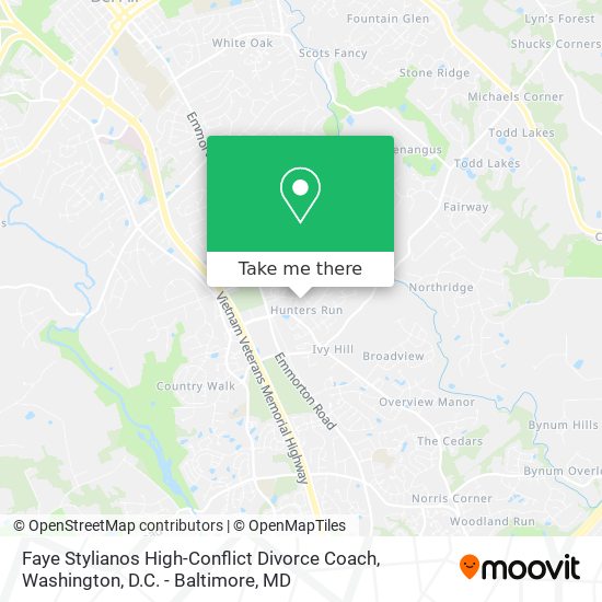 Faye Stylianos High-Conflict Divorce Coach map