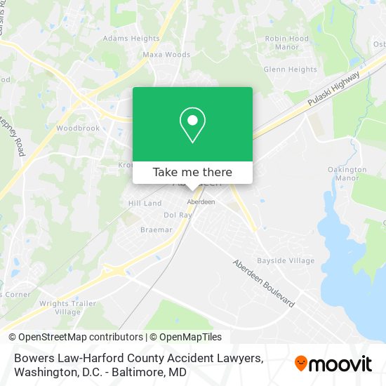 Bowers Law-Harford County Accident Lawyers map