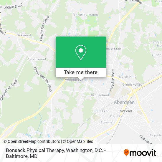 Bonsack Physical Therapy map