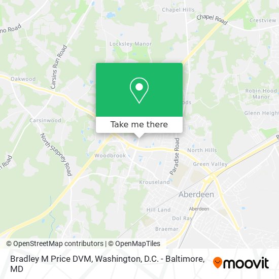 Bradley M Price DVM map
