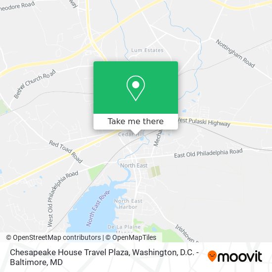 Chesapeake House Travel Plaza map