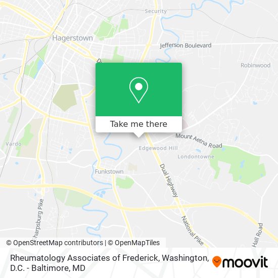 Mapa de Rheumatology Associates of Frederick