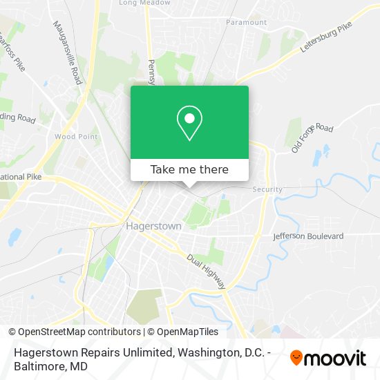 Hagerstown Repairs Unlimited map