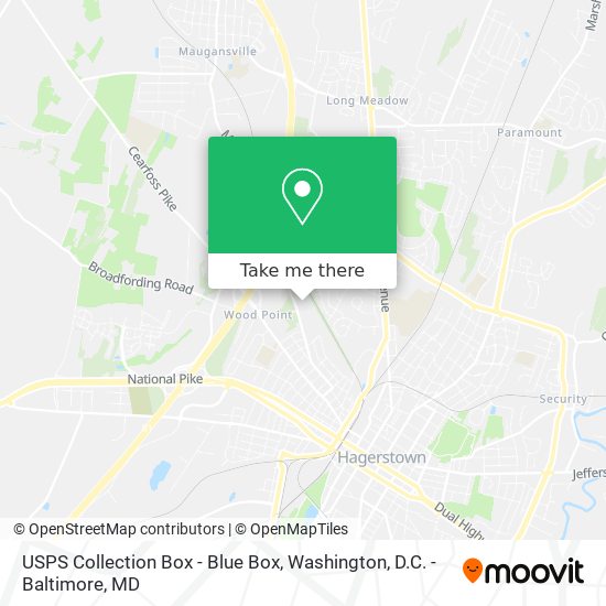 USPS Collection Box - Blue Box map