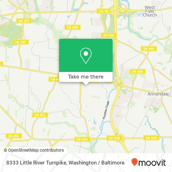 8333 Little River Turnpike map