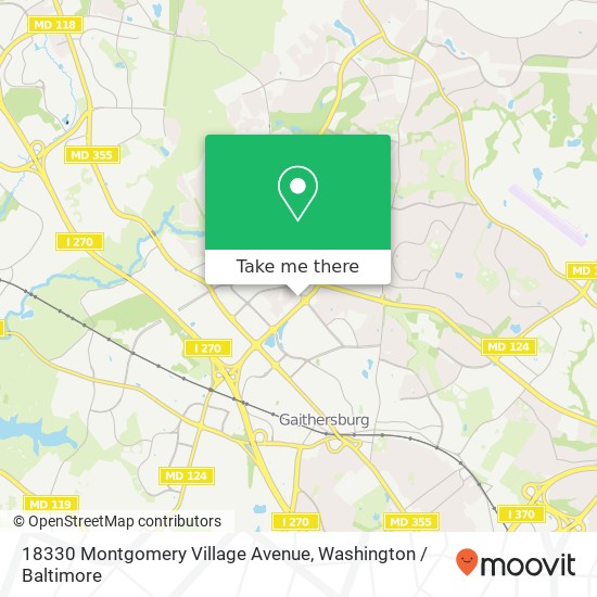 18330 Montgomery Village Avenue map