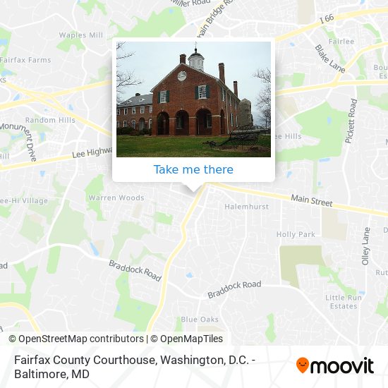 Fairfax County Courthouse map