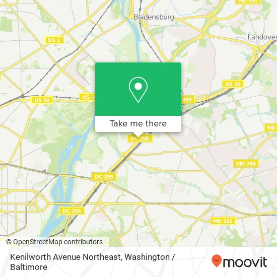 Mapa de Kenilworth Avenue Northeast