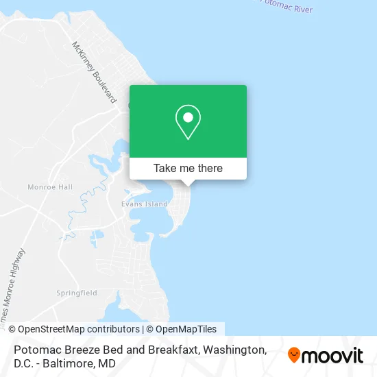 Mapa de Potomac Breeze Bed and Breakfaxt