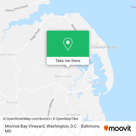 Monroe Bay Vineyard map