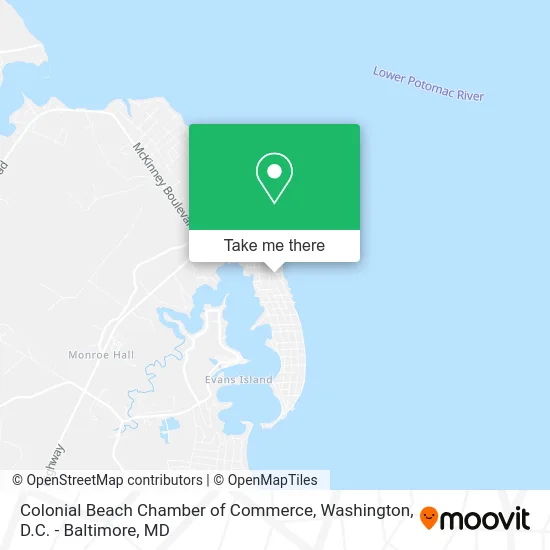 Colonial Beach Chamber of Commerce map