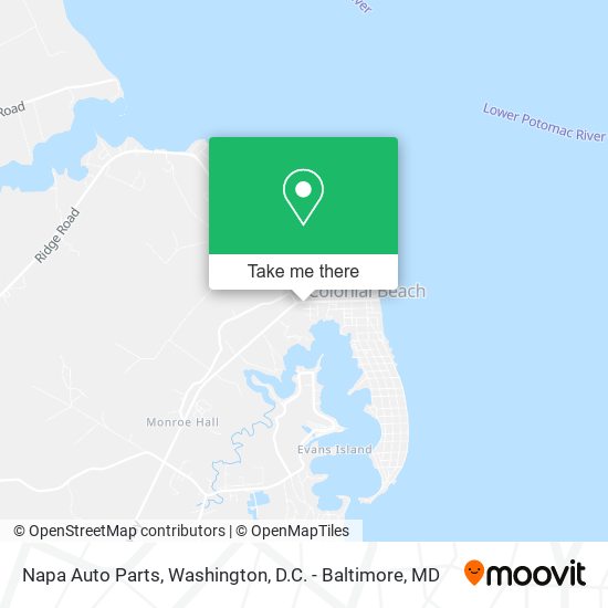 Napa Auto Parts map