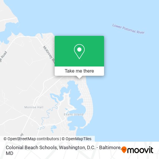 Colonial Beach Schools map