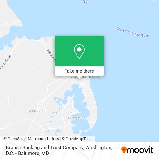 Branch Banking and Trust Company map