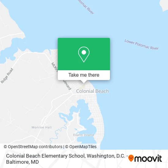 Mapa de Colonial Beach Elementary School