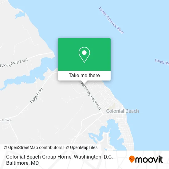 Colonial Beach Group Home map