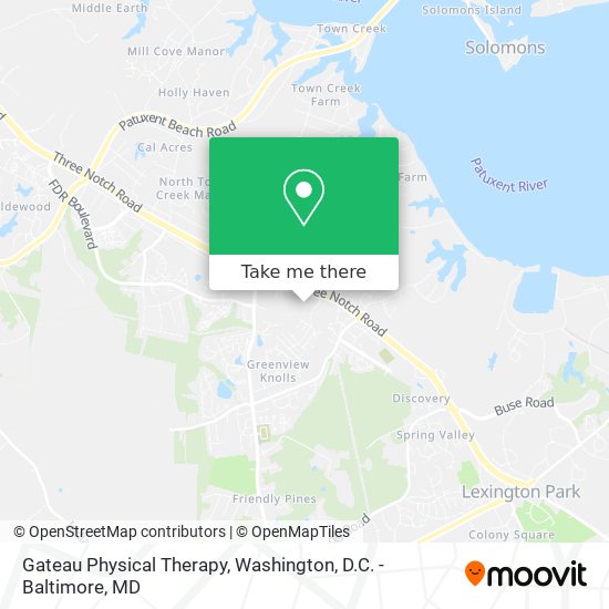 Gateau Physical Therapy map