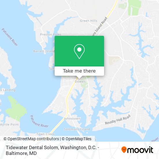 Mapa de Tidewater Dental Solom